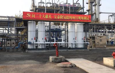 向二十大獻(xiàn)禮|寶泰隆氫提純項目建成調(diào)試